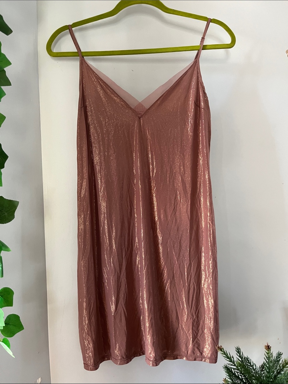 Victoria's Secret Shimmer Slip Dress - Rose Gold